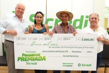 Sicredi segue fazendo contemplados com a Poupança Premiada na região