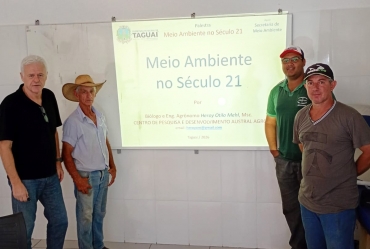 Servidores do Meio Ambiente de Taguaí participam de capacitação sobre preservação e poda