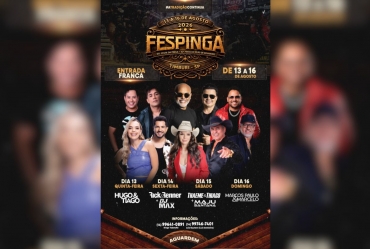 Fespinga 2026 divulga programação com grandes shows e entrada gratuita
