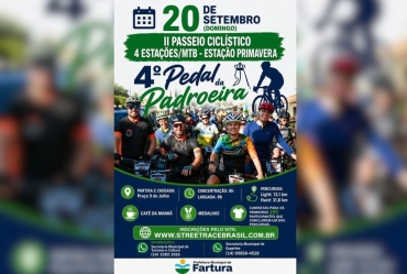Fartura recebe 4º Pedal da Padroeira no dia 20 de setembro