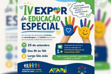 Exposição da Educação Especial acontece no dia 25 no Largo São João 