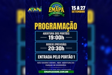 Rodeio Prata da Casa começa nesta quinta-feira, 24, na 56ª Emapa