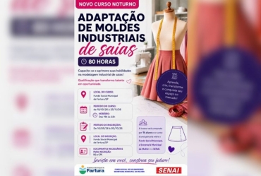 Fartura abre inscrições para curso noturno de adaptação de moldes industriais de vestidos