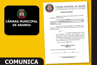 Câmara Municipal de Arandu COMUNICA