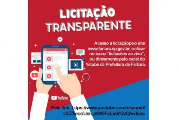 Licitações serão transmitidas ao vivo pela Prefeitura de Fartura