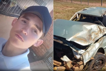 Jovem morre após perder o controle e capotar carro em Manduri