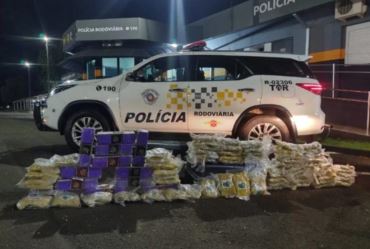 Homem é preso com mais de 40 kg de maconha e skunk em Santa Cruz do Rio Pardo