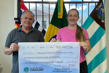 Câmara de Taguaí devolve mais de R$ 900 mil ao Executivo