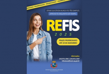 Prazo para adesão ao REFIS 2025 segue até 19 de dezembro em Avaré