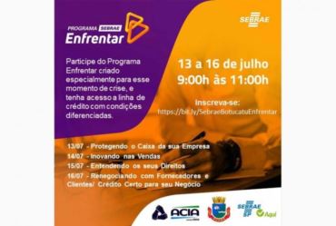 Empresários de Avaré podem participar de programa gratuito do Sebrae para enfrentar a crise