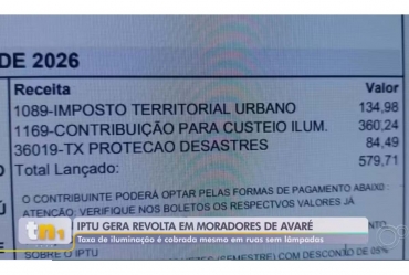Sem iluminação nas ruas, moradores de bairro de Avaré questionam cobrança de taxa no IPTU