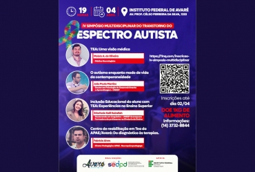 Simpósio gratuito sobre Transtorno do Espectro Autista está com inscrições abertas em Avaré