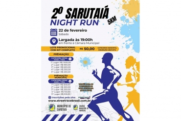 Corrida pedestre, campeonato de bocha e show na praça agitam programação de aniversário da cidade de Sarutaiá