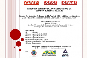 Setor industrial é tema de encontro com empresários no próximo dia 9