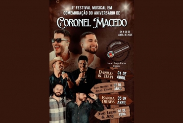 Coronel Macedo segue em festa para celebrar seus 60 anos com programação especial 
