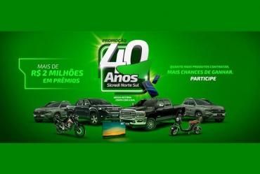 Sicredi Norte Sul comemora 40 anos com promoção especial e mais de R$ 2 milhões em prêmios