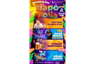 Itapô Folia 2025 terá animação de Jair Supercap 