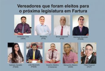 Vereadores que foram eleitos para o próxima legislatura